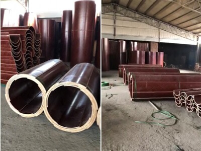 圆柱模板到达广东惠州吴总工地处
